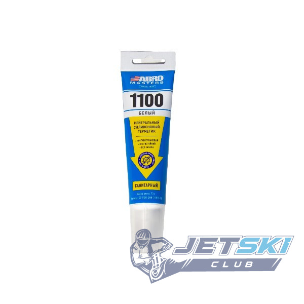 Герметик нейтральный силиконовый 1100 ABRO (White) 70г`