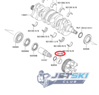 Втулка коленвала 92152-3733 COLLAR,OUTPUT RR,L=19.5, Kawasaki