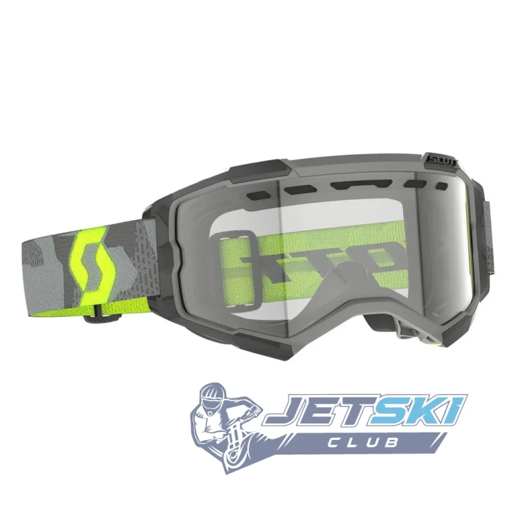 Очки SCOTT Fury Enduro light grey/neon yellow/clear