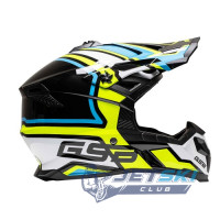 Кроссовый шлем GSB XP-20 MO Design Blu Giallo разм. M
