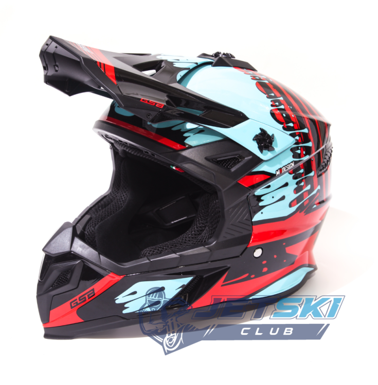 Облегченный кроссовый шлем GSB XP-20 XL GREY/RED